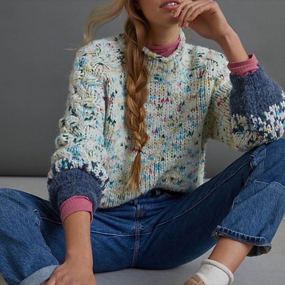 Anthropology Gaia multicolored sweater Size M